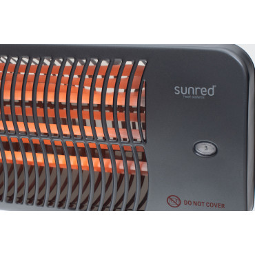 SUNRED Heater LUG-2000W, Lugo Quartz Wall Infrared, 2000 W, Grey