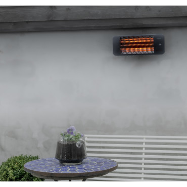 SUNRED Heater LUG-2000W, Lugo Quartz Wall Infrared, 2000 W, Grey