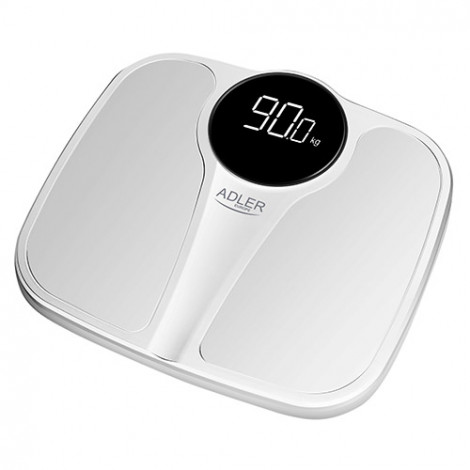 Adler Bathroom Scale AD 8172w Maximum weight (capacity) 180 kg, Accuracy 100 g, Body Mass Index (BMI) measuring, White