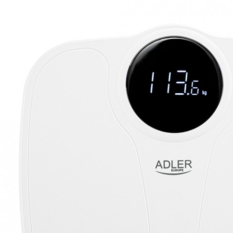 Adler Bathroom Scale AD 8172w Maximum weight (capacity) 180 kg, Accuracy 100 g, Body Mass Index (BMI) measuring, White