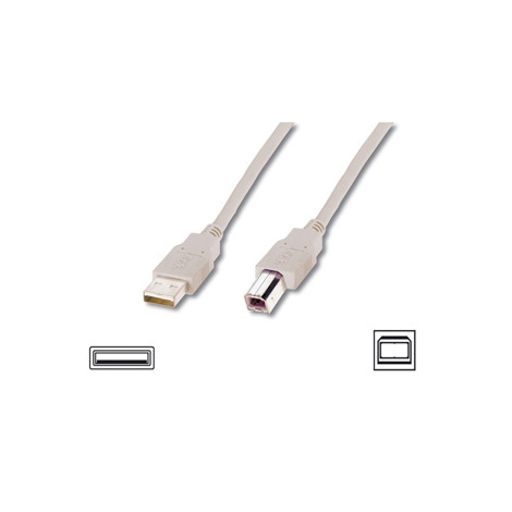 Logilink USB 2.0 connection cable USB A male, USB B male, 3 m, Black