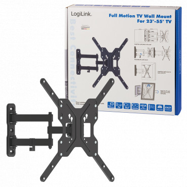 Logilink BP0016 TV Wall mount, 23"-55", tilt +15 -15 ,swievel +-90 , 395mm