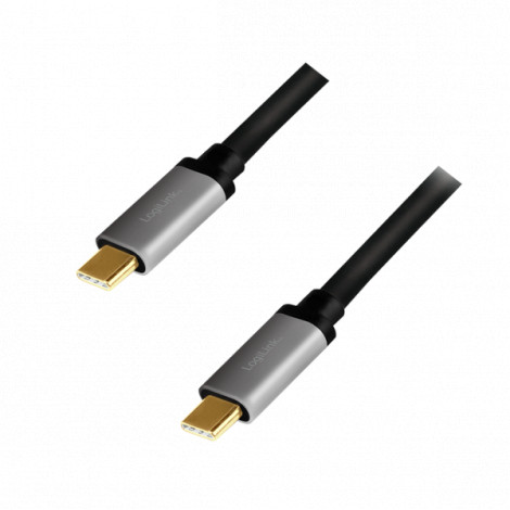 Logilink USB 3.2 Gen 2 cable, C/M to C/M, 4K/60Hz, PD,alu CUA0107 1 m, USB-C male, USB-C male