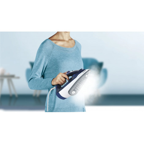 TEFAL FV2838E0 Steam Iron, 2400 W, Water tank capacity 270 ml, Continuous steam 40 g/min, Blue/White