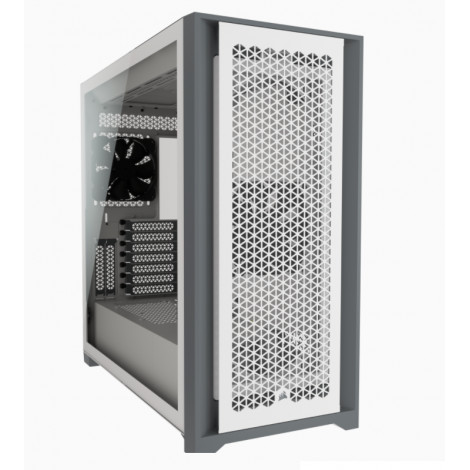 Corsair Computer Case iCUE 5000D Side window, White, ATX, Power supply included No