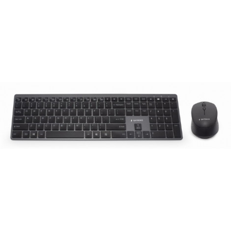 Gembird Backlight Pro Business Slim wireless desktop set KBS-ECLIPSE-M500 Keyboard and Mouse Set, Wireless, Mouse included, US, 