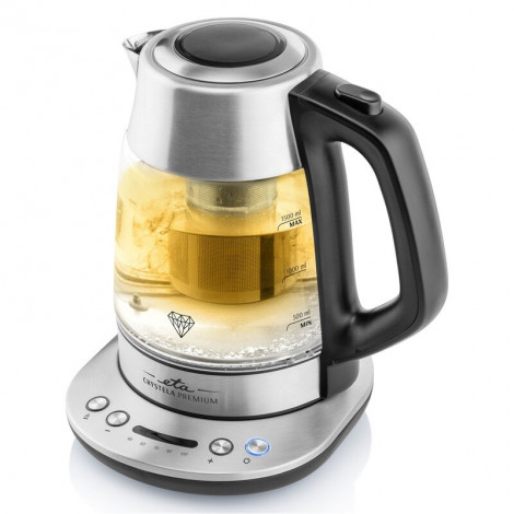 ETA Kettle Crystela Premium ETA915390000 Electric, 2200 W, 1.5 L, Glass, 360 rotational base, Stainless steel/Glass