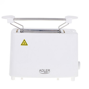 Adler Toaster AD 3223 Power 750 W, Number of slots 2, Housing material Plastic, White