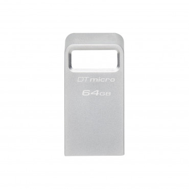 Kingston USB 3.2 Flash Drive DataTraveler micro 64 GB, USB 3.2, Silver
