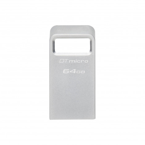 Kingston USB 3.2 Flash Drive DataTraveler micro 64 GB, USB 3.2, Silver