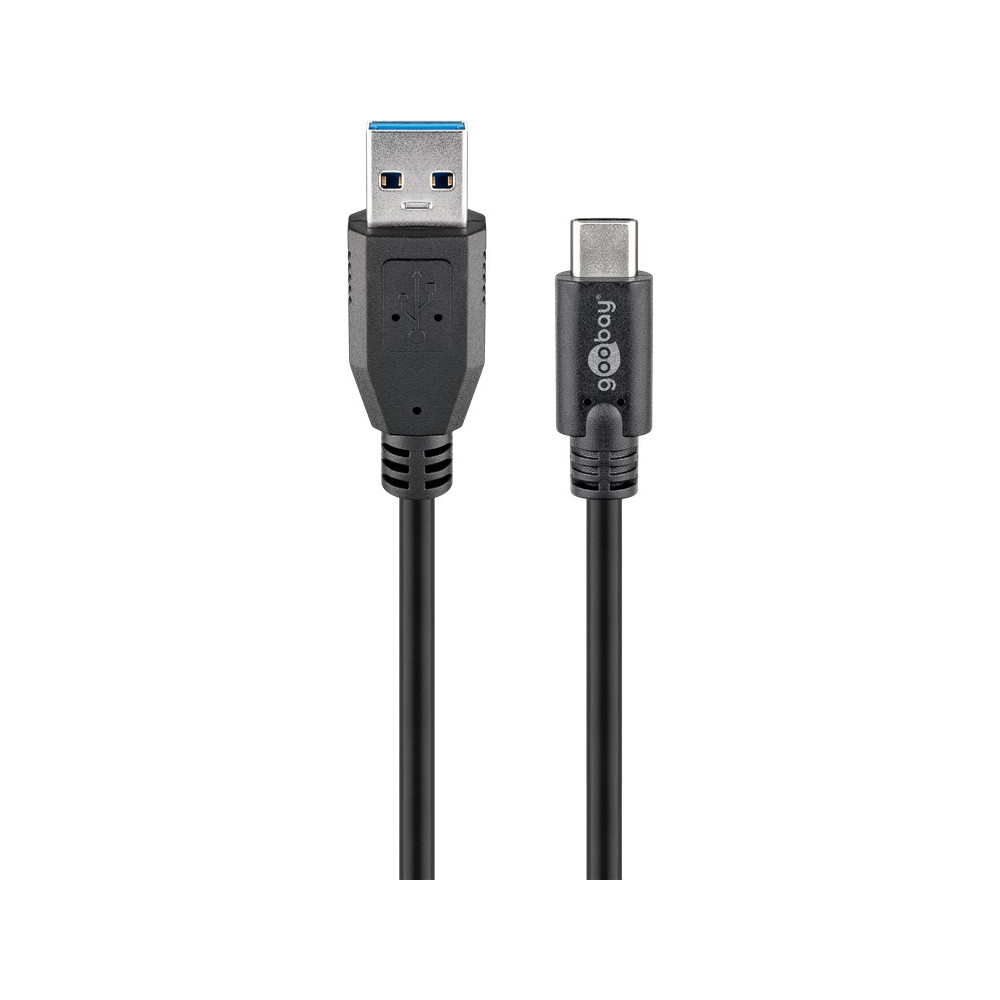 Goobay Sync & Charge Super Speed USB-C to USB A 3.0 charging cable 67999 Round cable, USB-C male, USB 3.0 male (type A), Black, 