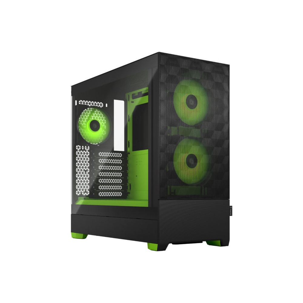 Fractal Design Pop Air RGB Green Core TG Clear Tint, ATX, mATX, Mini ITX, Power supply included No