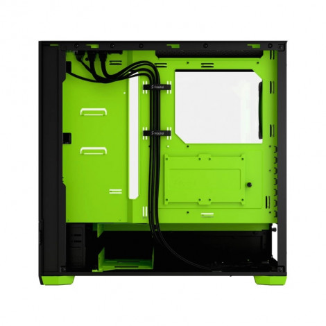 Fractal Design Pop Air RGB Green Core TG Clear Tint, ATX, mATX, Mini ITX, Power supply included No