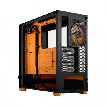 Fractal Design Pop Air RGB Orange Core TG Clear Tint, ATX, mATX, Mini ITX, Power supply included No