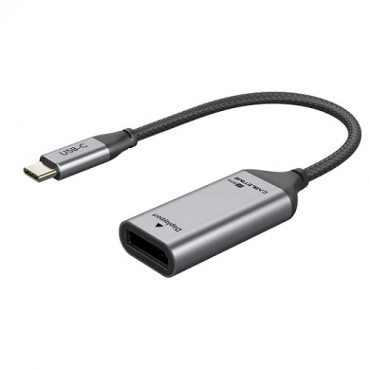 Adapteris USB-C (M) - DisplayPort (F), 4K/60Hz, su paauksuotomis jungtimis