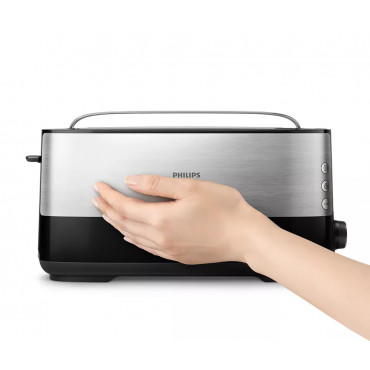 Philips Toaster HD2692/90 Viva Collection Power 950 W, Number of slots 2, Housing material Metal/Plastic, Black