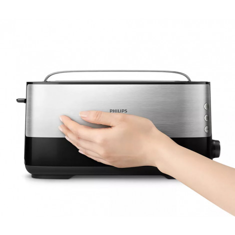 Philips Toaster HD2692/90 Viva Collection Power 950 W, Number of slots 2, Housing material Metal/Plastic, Black