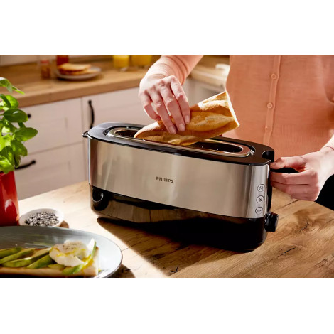 Philips Toaster HD2692/90 Viva Collection Power 950 W, Number of slots 2, Housing material Metal/Plastic, Black