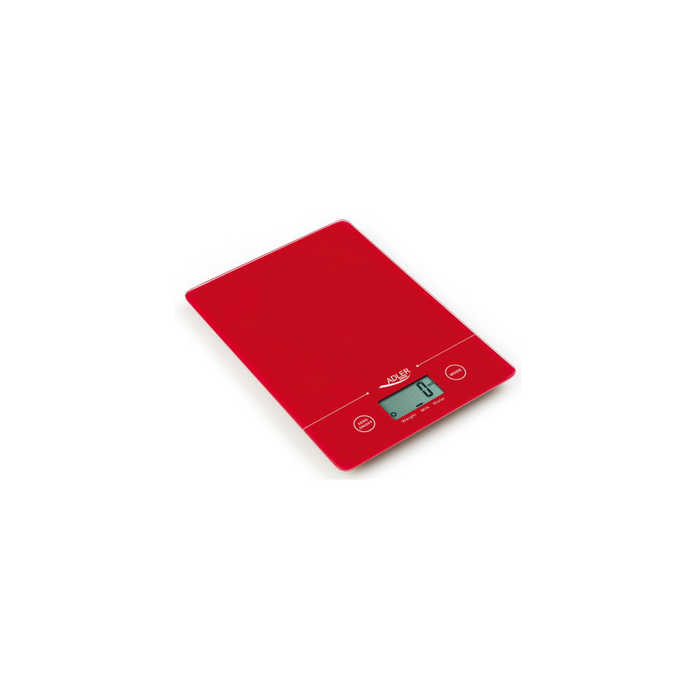 Adler Kitchen scales AD 3138 Maximum weight (capacity) 5 kg, Graduation 1 g, Red
