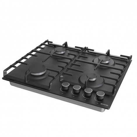 Gorenje Hob G642AB Gas, Number of burners/cooking zones 4, Mechanical, Black