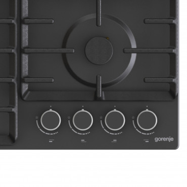 Gorenje Hob G642AB Gas, Number of burners/cooking zones 4, Mechanical, Black