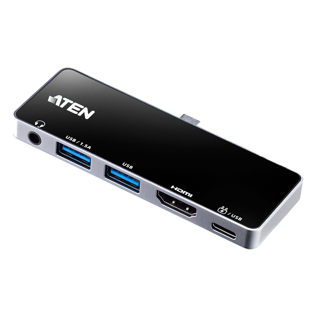 Aten UH3238 USB-C Travel Dock with Power Pass-Through