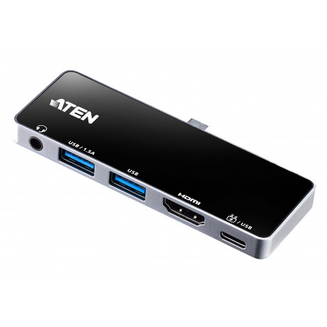 Aten UH3238 USB-C Travel Dock with Power Pass-Through