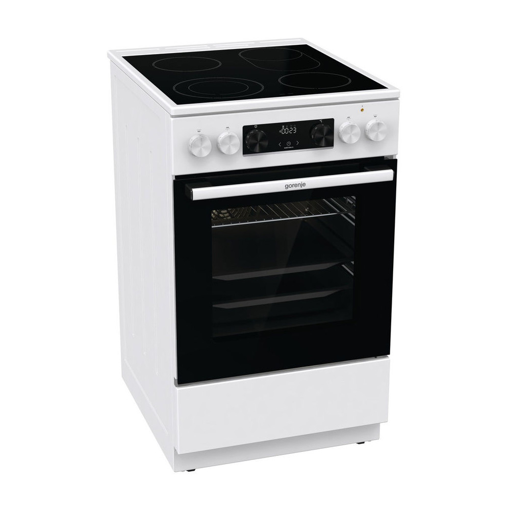 Gorenje Cooker GECS5C70WA Hob type Vitroceramic, Oven type Electric, White, Width 50 cm, Grilling, LED, 70 L, Depth 59.4 cm