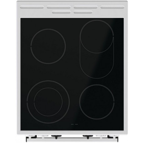 Gorenje Cooker GECS5C70WA Hob type Vitroceramic, Oven type Electric, White, Width 50 cm, Grilling, LED, 70 L, Depth 59.4 cm