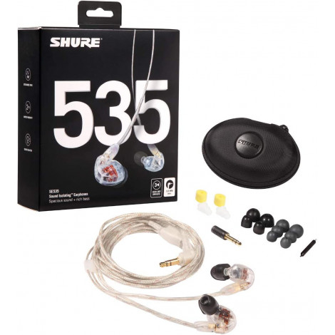 Shure SE535 Earphone, Clear