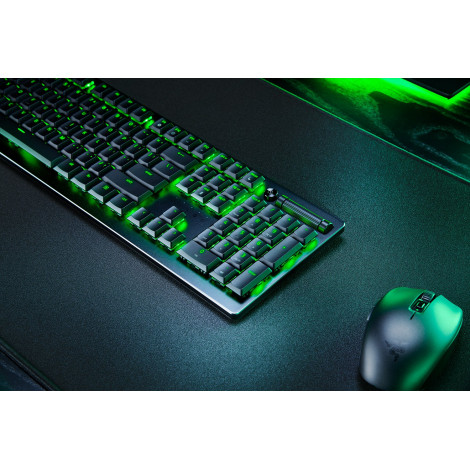 Razer Gaming Keyboard Deathstalker V2 Pro RGB LED light, US, Wireless, Black, Optical Switches (Linear), Numeric keypad