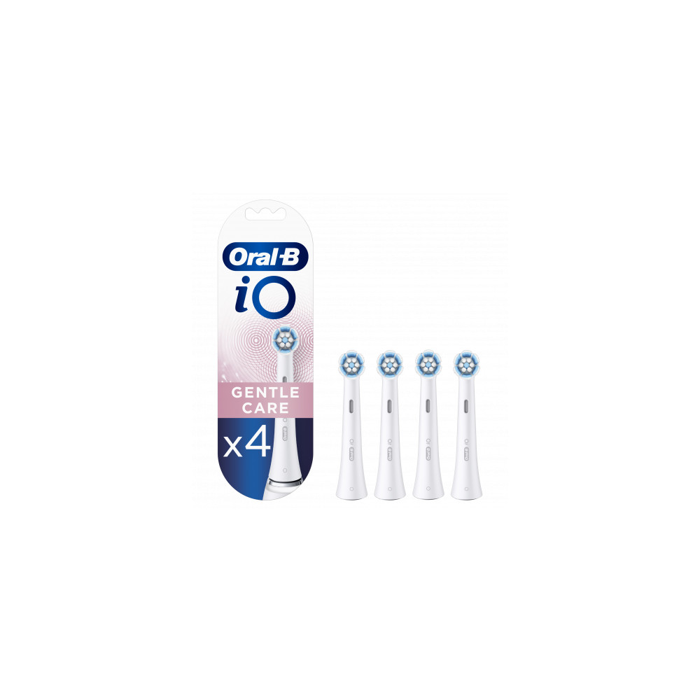 Oral-B Replaceable Toothbrush Heads iO Gentle Care For adults, Number of brush heads included 4, White