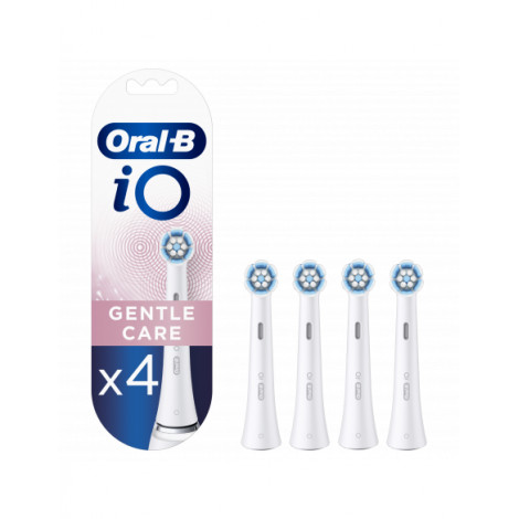 Oral-B Replaceable Toothbrush Heads iO Gentle Care For adults, Number of brush heads included 4, White