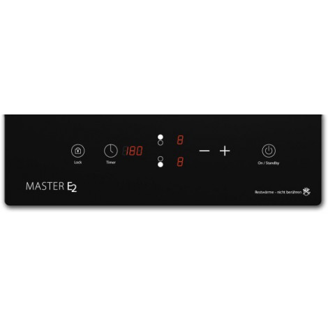 Caso Hob Master E2 Induction, Number of burners/cooking zones 2, Black, Timer