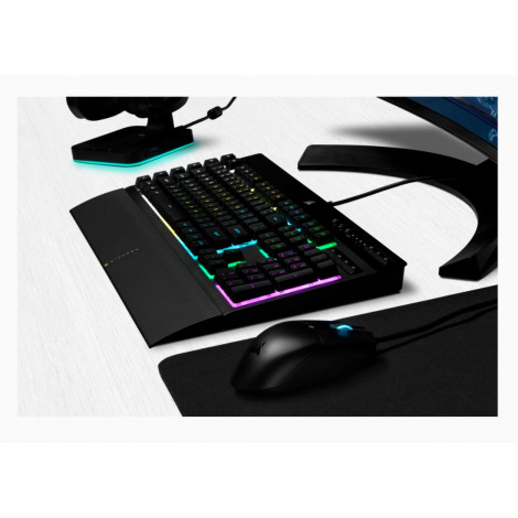 Corsair K55 RGB PRO Gaming keyboard, RGB LED light, US, Wired, Black