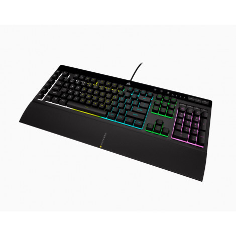 Corsair K55 RGB PRO Gaming keyboard, RGB LED light, US, Wired, Black