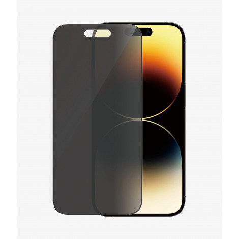 PanzerGlass Screen protector, Apple, iPhone 14 Pro, Glass, Black, Privacy