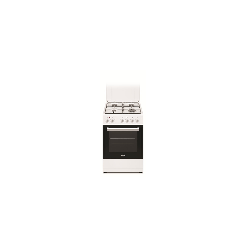 Simfer Cooker 5405SERBB Hob type Gas, Oven type Electric, White, Width 50 cm, Electronic ignition, 43 L, Depth 60 cm