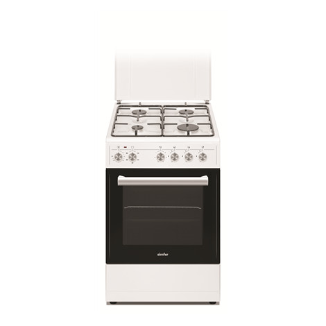 Simfer Cooker 5405SERBB Hob type Gas, Oven type Electric, White, Width 50 cm, Electronic ignition, 43 L, Depth 60 cm