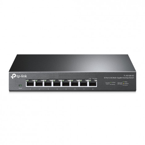 TP-LINK 8-Port 2.5G Desktop Switch TL-SG108-M2 Unmanaged, Desktop, Power supply type External, Ethernet LAN (RJ-45) ports 8