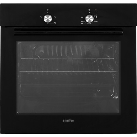 Simfer Oven 8004AERSP 62 L, 4 (0+3) Function, Easy to Clean, Mechanical control, Height 60 cm, Width 60 cm, Black