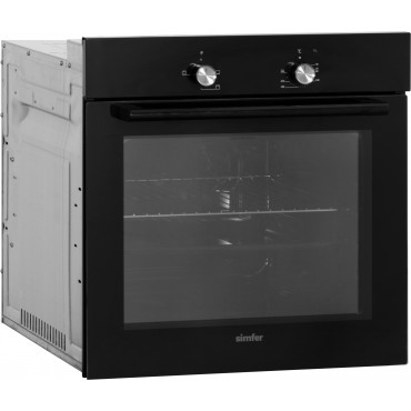 Simfer Oven 8004AERSP 62 L, 4 (0+3) Function, Easy to Clean, Mechanical control, Height 60 cm, Width 60 cm, Black