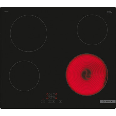 Bosch Hob PKE611BA2E Series 4 Electric, Number of burners/cooking zones 4, Touch, Black, Made in Germany