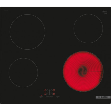 Bosch Hob PKE611BA2E Series 4 Electric, Number of burners/cooking zones 4, Touch, Black, Made in Germany