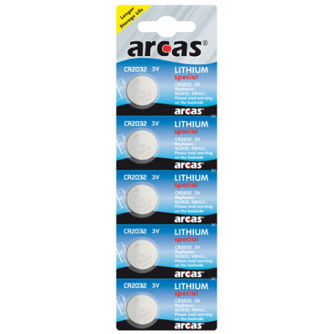 Arcas CR2032, Lithium, 5 pc(s)