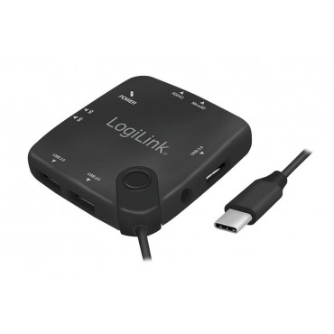 Logilink UA0344 USB Typ-C OTG (On-The-Go) Multifunction hub and card reader Logilink