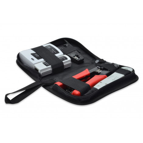 Digitus Network Tool Set, LAN Tester, Crimping Tool, Cut and Stripping Tool, Punch Down Tool