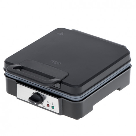 Adler Waffle Maker AD 3049 1200 W, Number of pastry 4, Belgium, Black