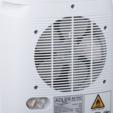 Adler Air Dehumidifier AD 7917 Power 200 W, Suitable for rooms up to 60 m , Water tank capacity 2.2 L, White