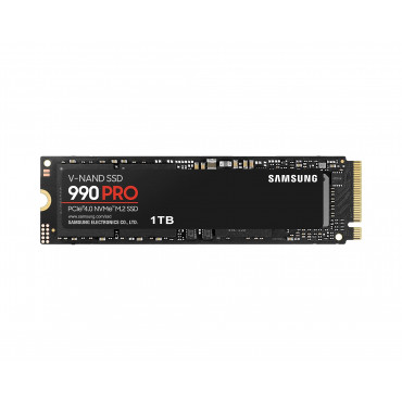 Samsung 990 PRO 1000 GB, SSD form factor M.2 2280, SSD interface PCIe Gen4x4, Write speed 6900 MB/s, Read speed 7450 MB/s